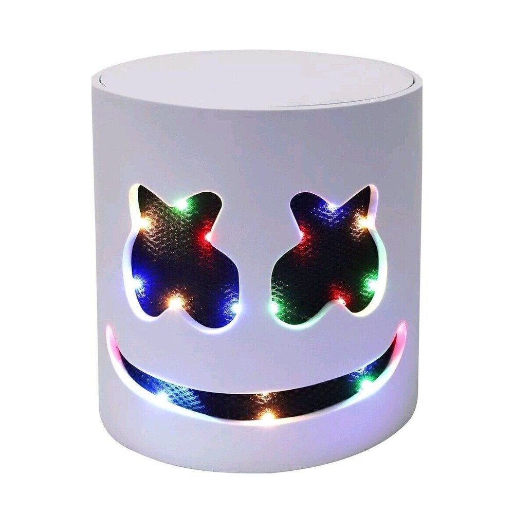 New MARSHMALLOW DJ Foam Full Head  Light Up Cosplay Mask & Fingers Halloween New